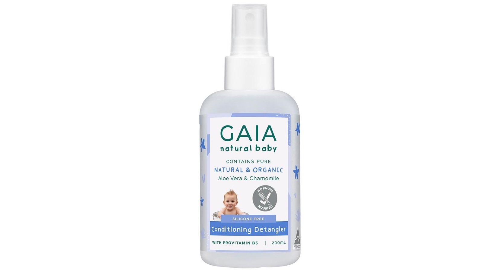 Gaia 200ml Organic Baby/Kids/Toddlers Conditioning Detangler Vegan Friendly