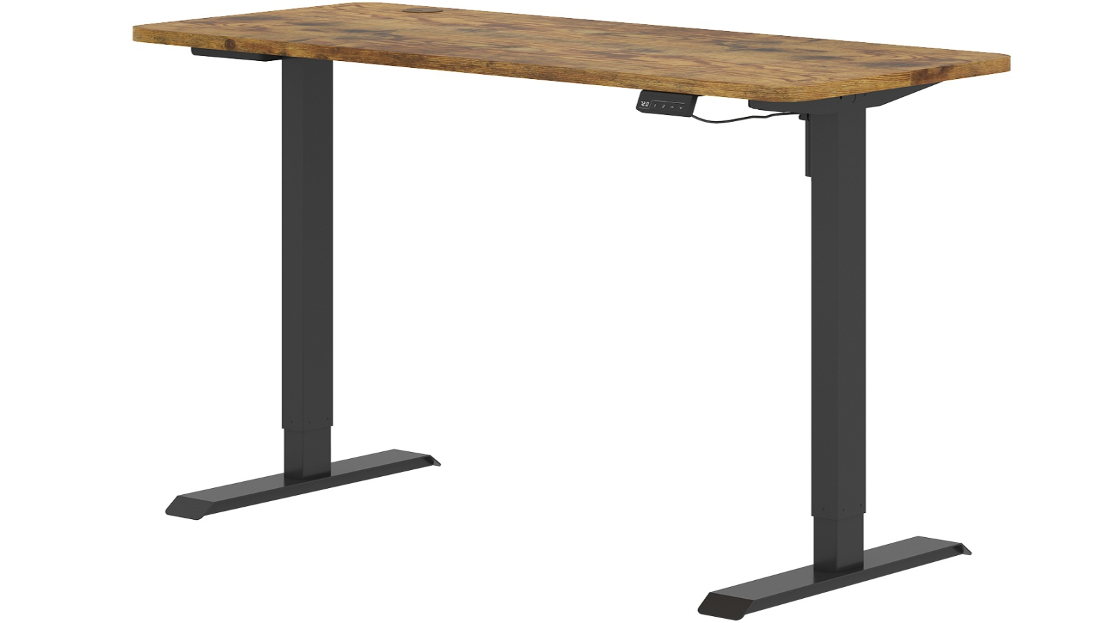 Advwin 120cm Adjustable Electric Standing Desk with Memory Lifting - Rustic Brown/Black