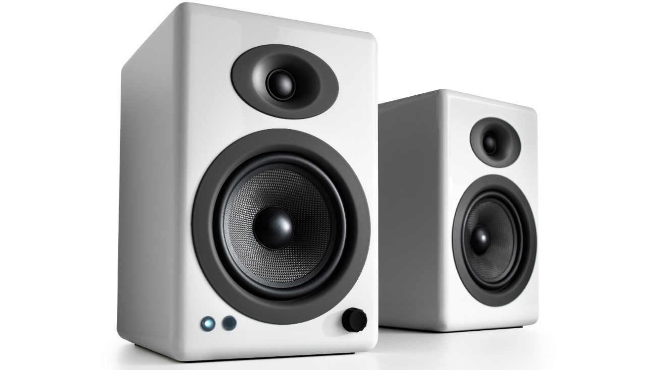 Audioengine A5+ Powered Wireless Speaker - Gloss White product image