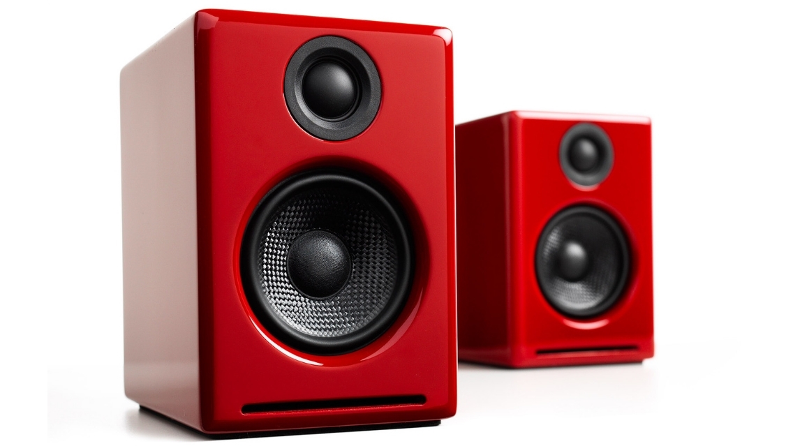 Audioengine A2+ Powered Wireless Mini Speaker - Gloss Red