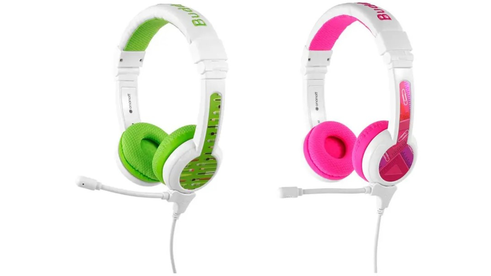 Buddyphones School Plus Twin Pack Headphone - Pink/Green
