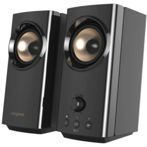 Creative T60 Premium 2.0 Hi-Fi Bluetooth Desktop Speakers Mic and Headset Ports