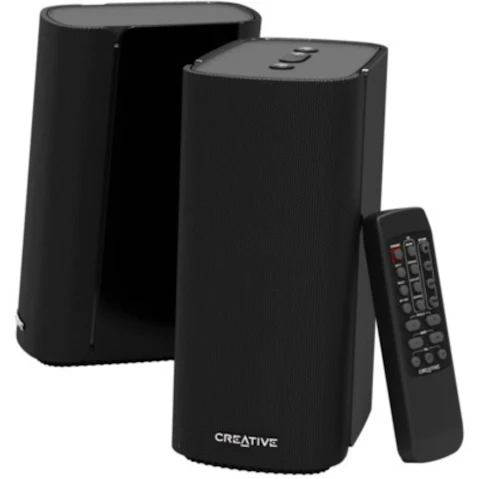 Creative T100 2.0 Compact Hi-Fi Speakers - Black