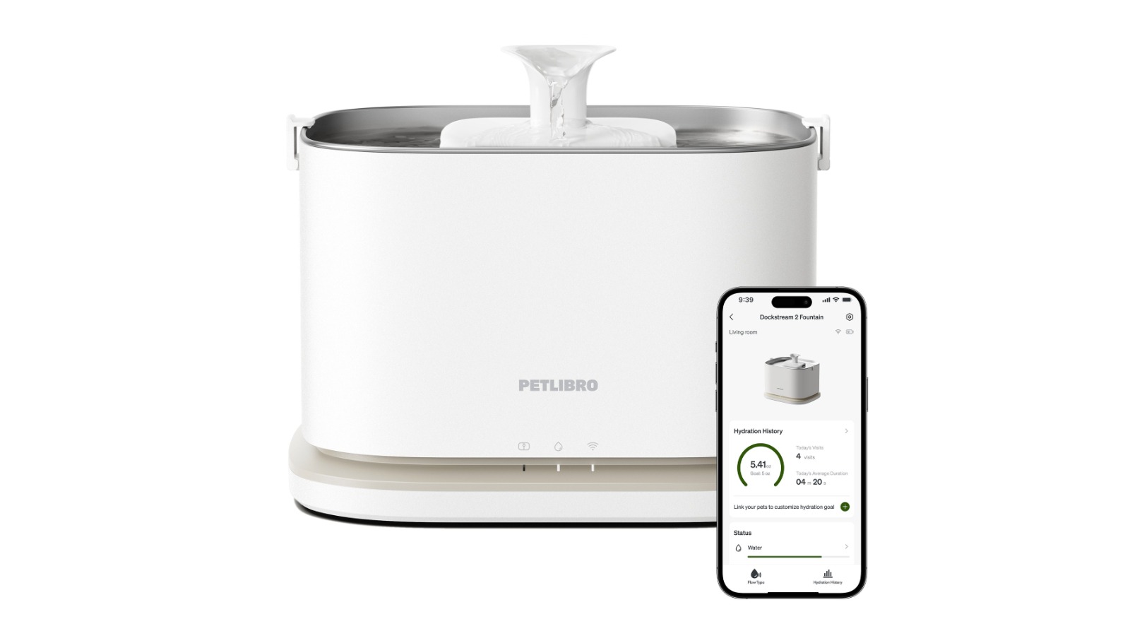 PETLIBRO 3L Dockstream 2 Smart Fountain - lvory