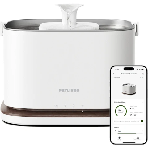 PETLIBRO 3L Dockstream 2 Smart Cordless Fountain - Walnut