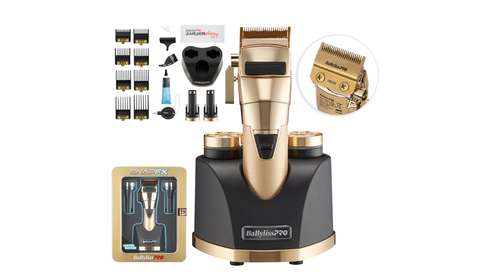 BaByliss Pro SnapFX Cordless Hair Clipper - Gold
