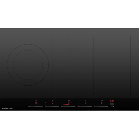 Fisher & Paykel 90cm Series 7 5 Zone Induction Cooktop 2 SmartZones - Black