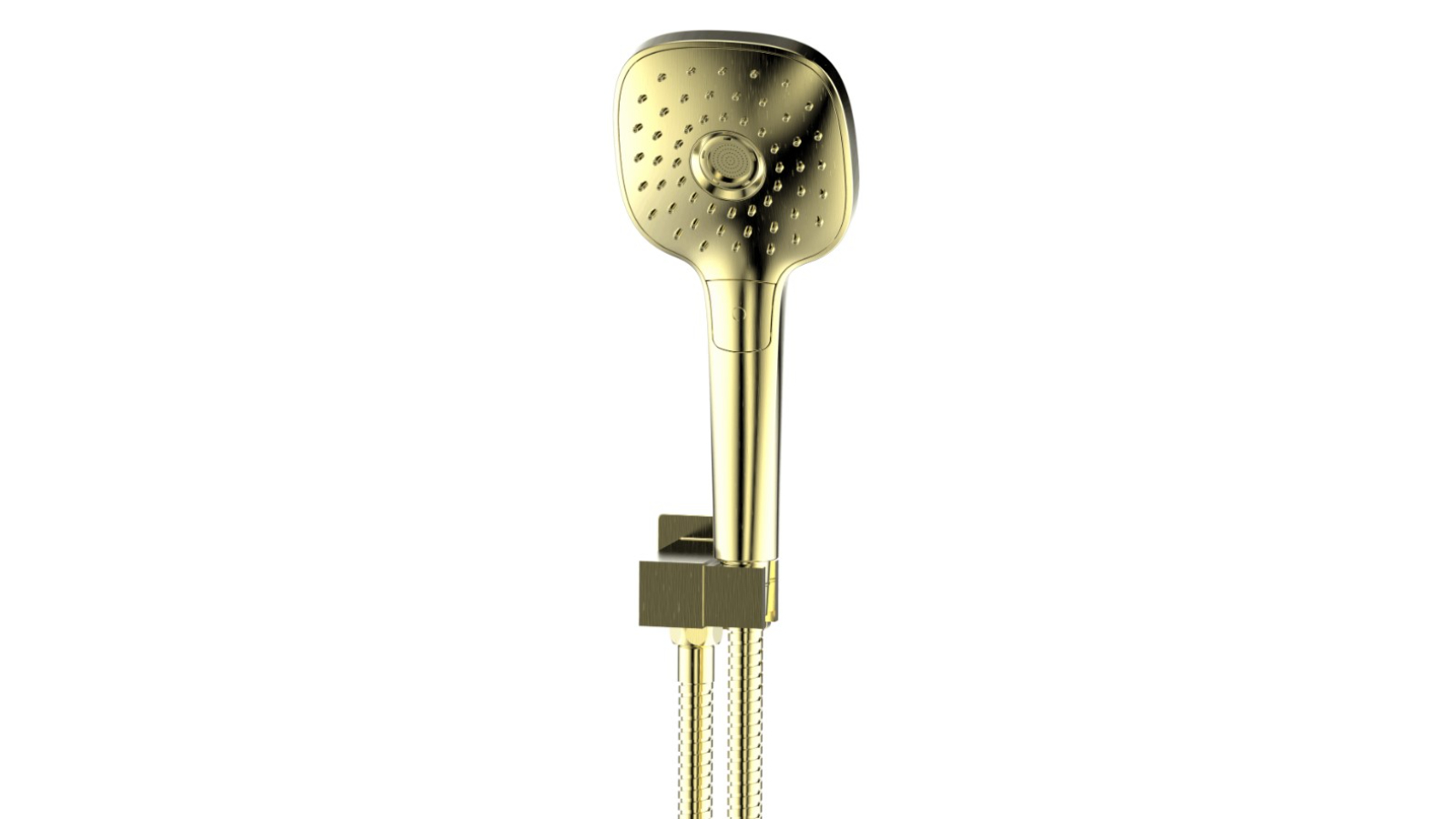 Greens Corban Hand Shower with Wall Outlet Bracket - Brushed Brass