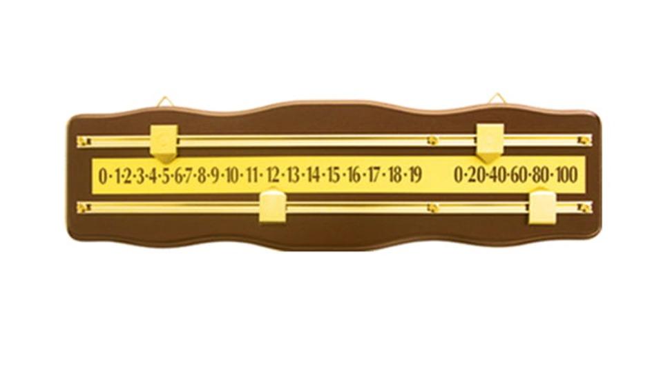 Formula Sports Snooker Billiard Scoreboard - Oak/Brass