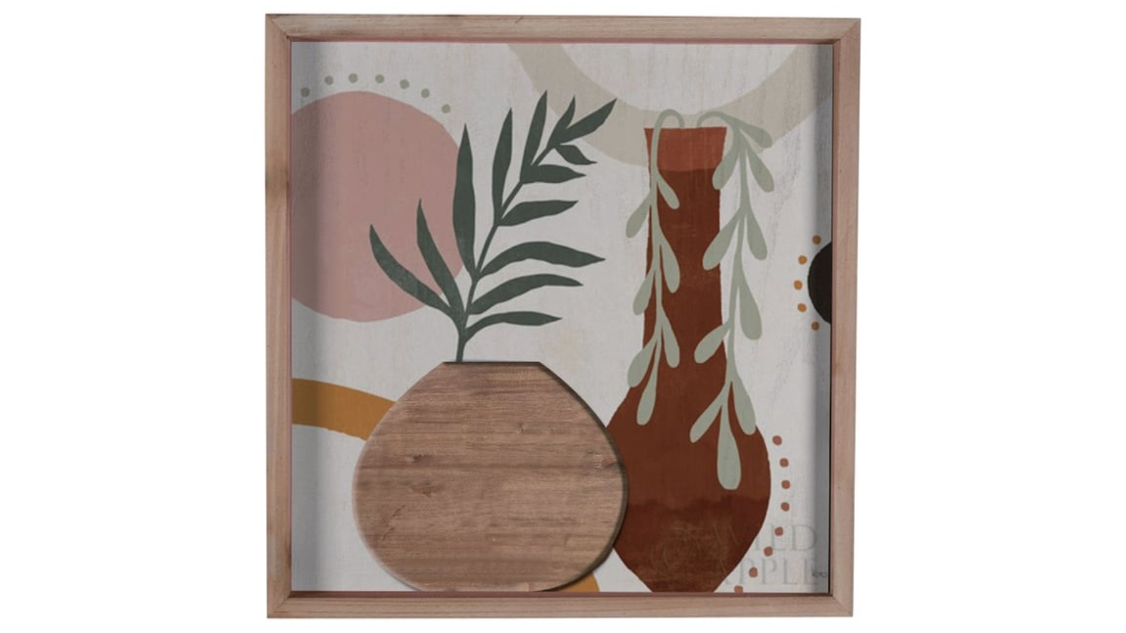 HIGH ST. Framed Tropics with Oval Vase Wall Art Harvey Norman