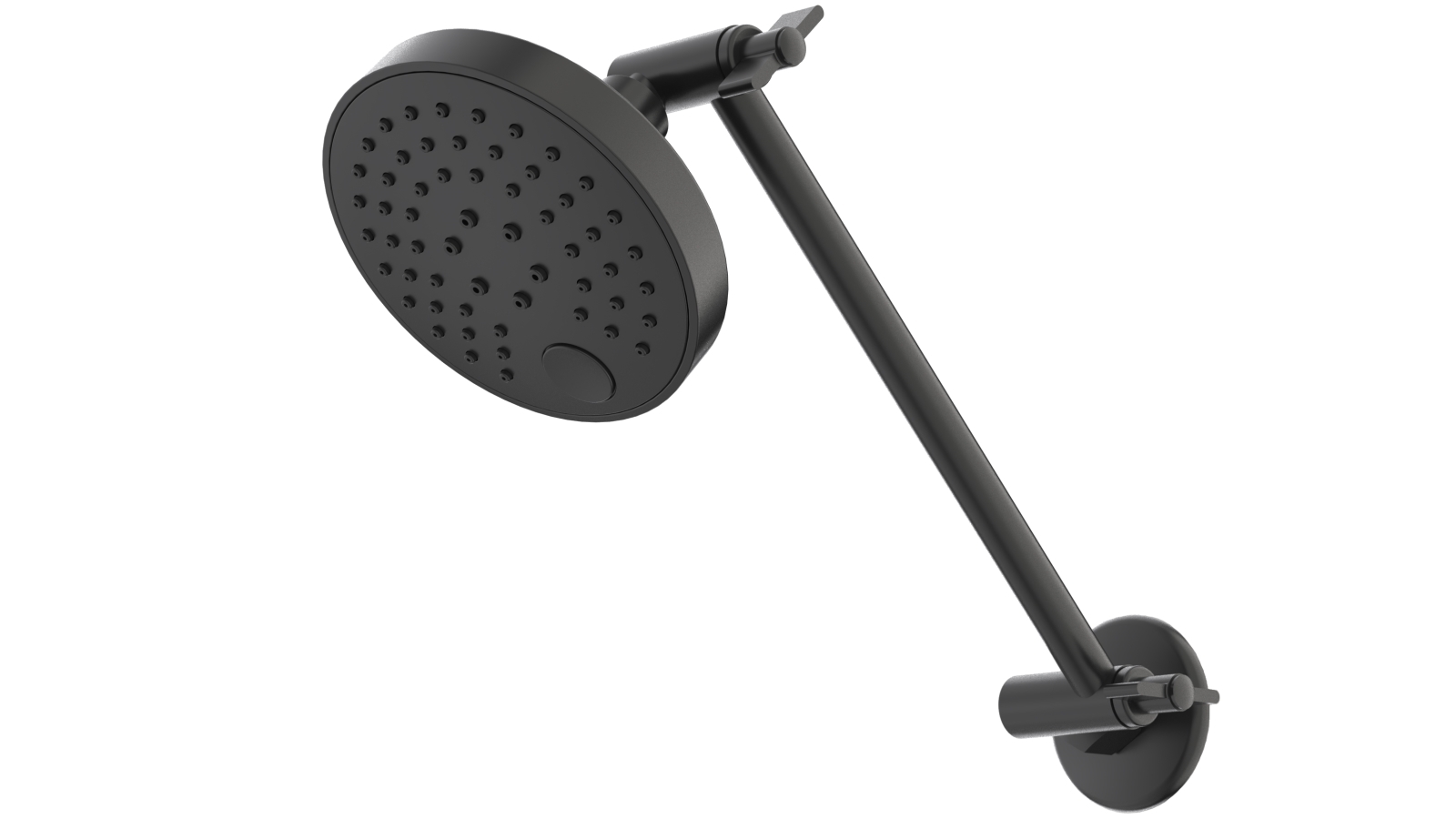 Caroma Adjustable Shower and Arm Black Harvey Norman