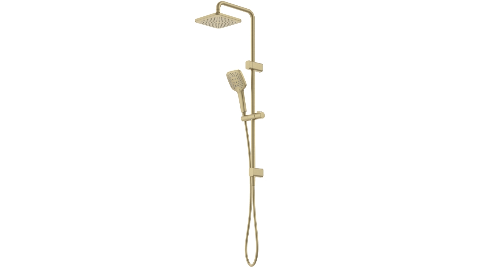 Caroma Luna Multifunction Rail Shower with Overhead - Brushed Brass