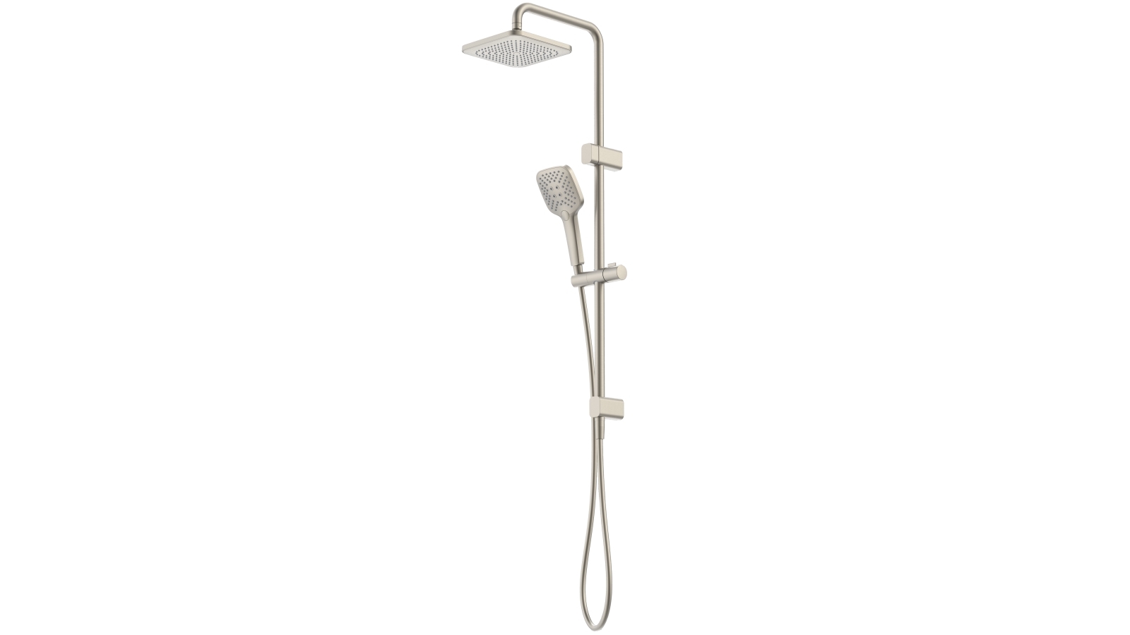 Caroma Luna Multifunction Rail Shower with Overhead - Brushed Nickel