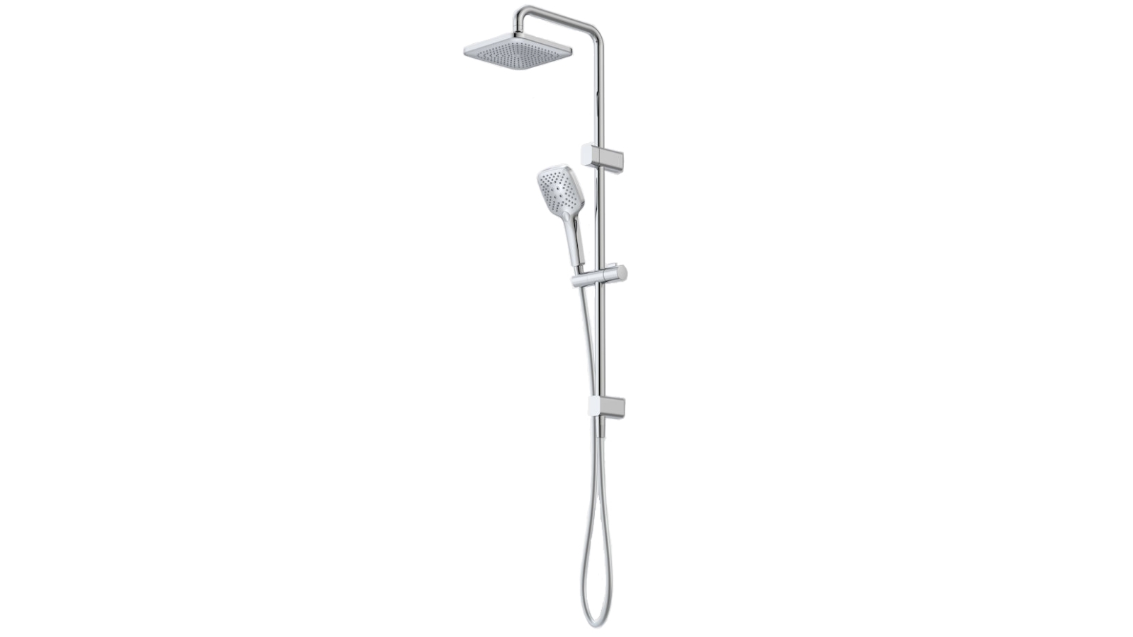 Caroma Luna Shower On Rail with Overhead - Chrome