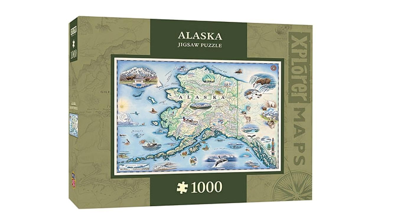 Masterpieces 1000 Piece Xplorer Map Puzzle - Alaska | Harvey Norman