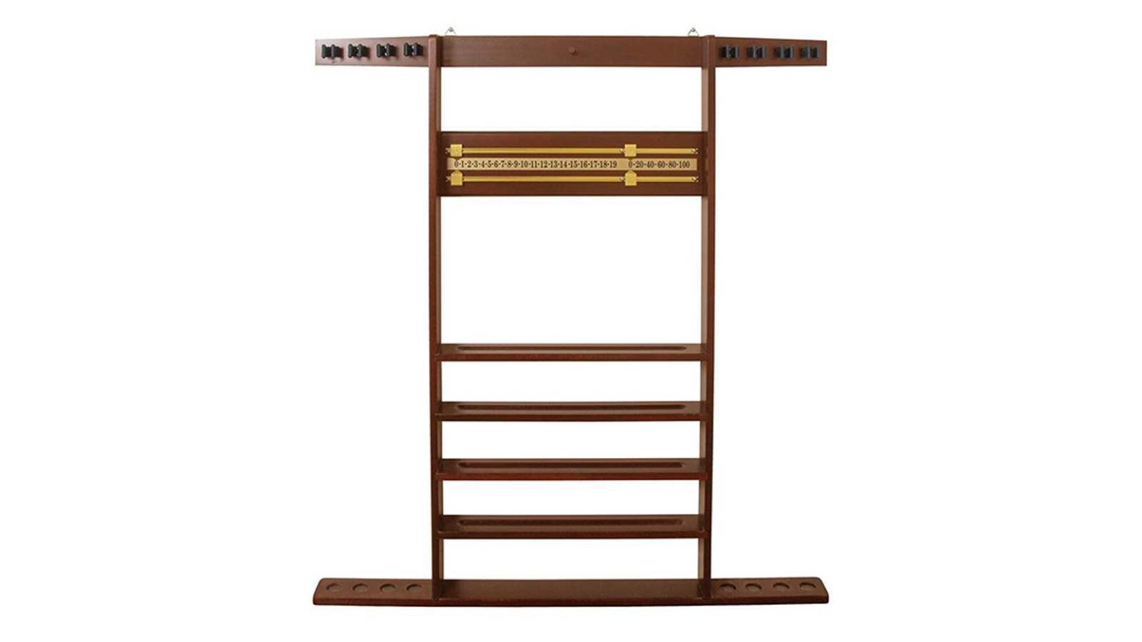 Formula Sports Combi Billard Snooker Pool Wall Mount Cue Rack - Walnut
