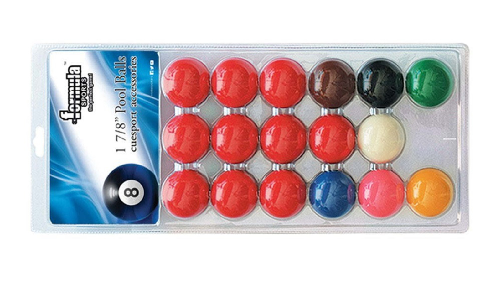 Formula Sports Standard Snooker Ball Blister Set