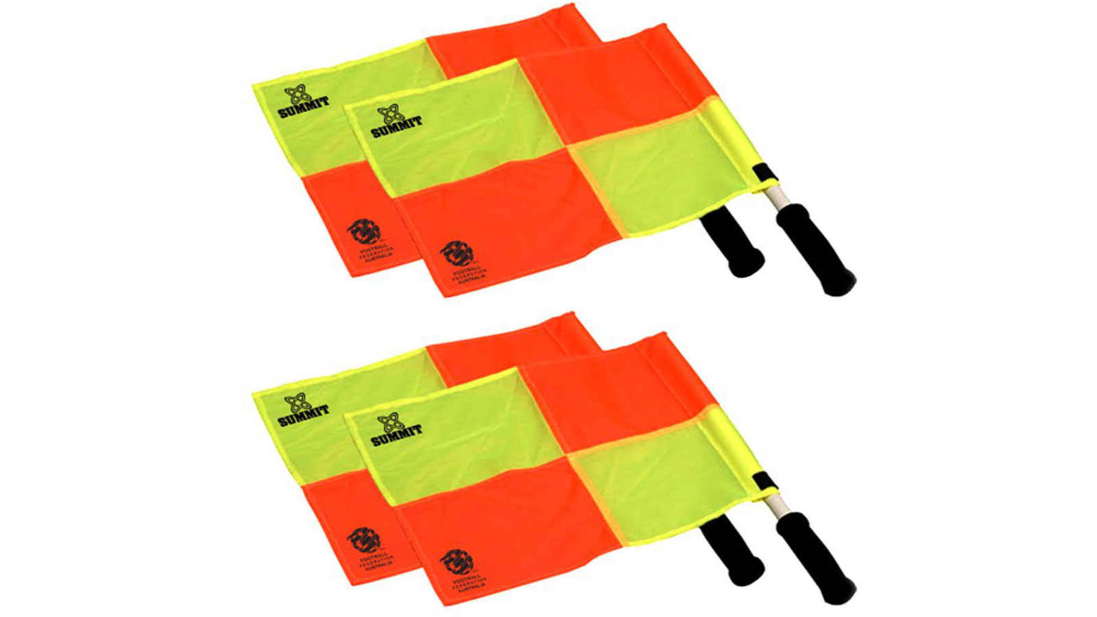 Summit Global 4 Piece Linesman/Referee Flag for Training Soccer Set - 36cm