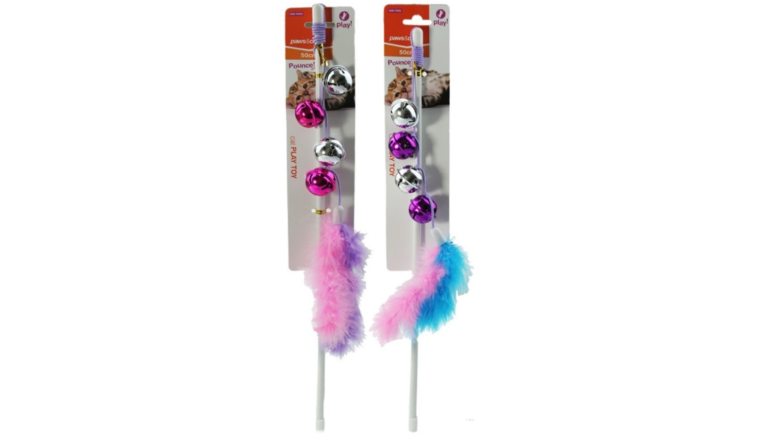 Paws and Claws Assorted Play Wand Cat Toy