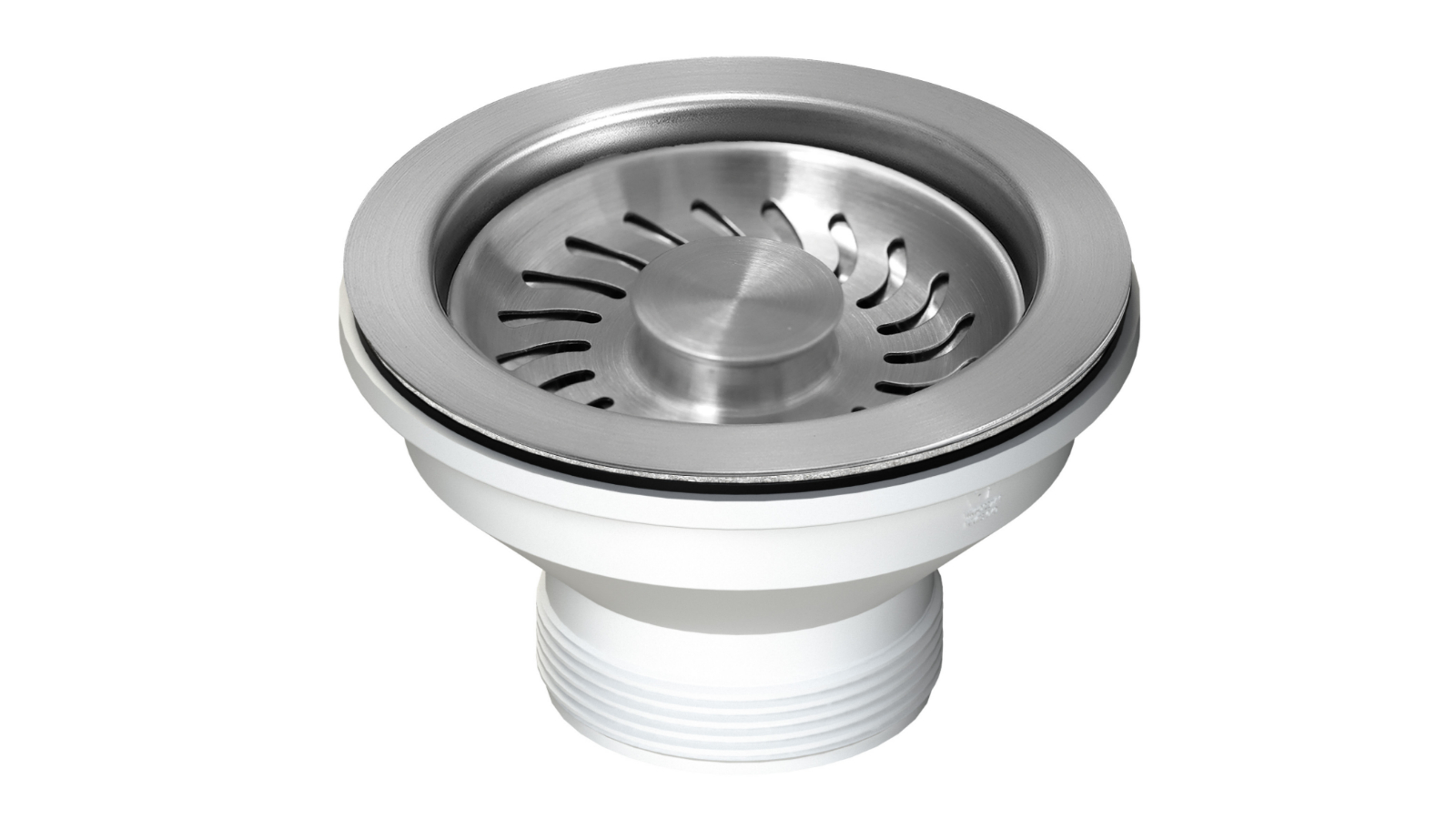 Turner Hastings Basket Waste with Long Screw - Brushed Nickel 