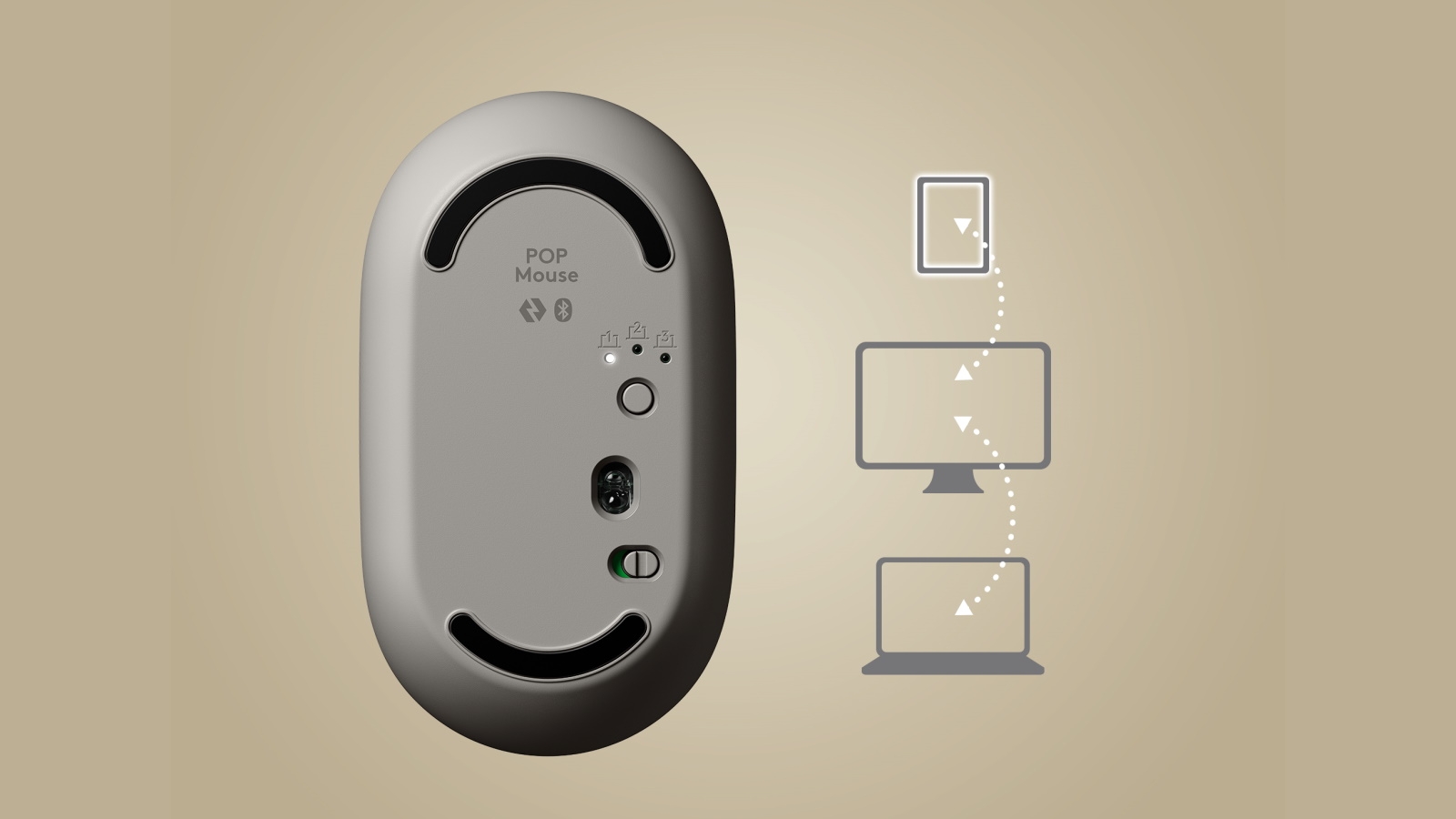 Logitech POP Wireless Mouse with Emoji Button Function - Mist Sand ...