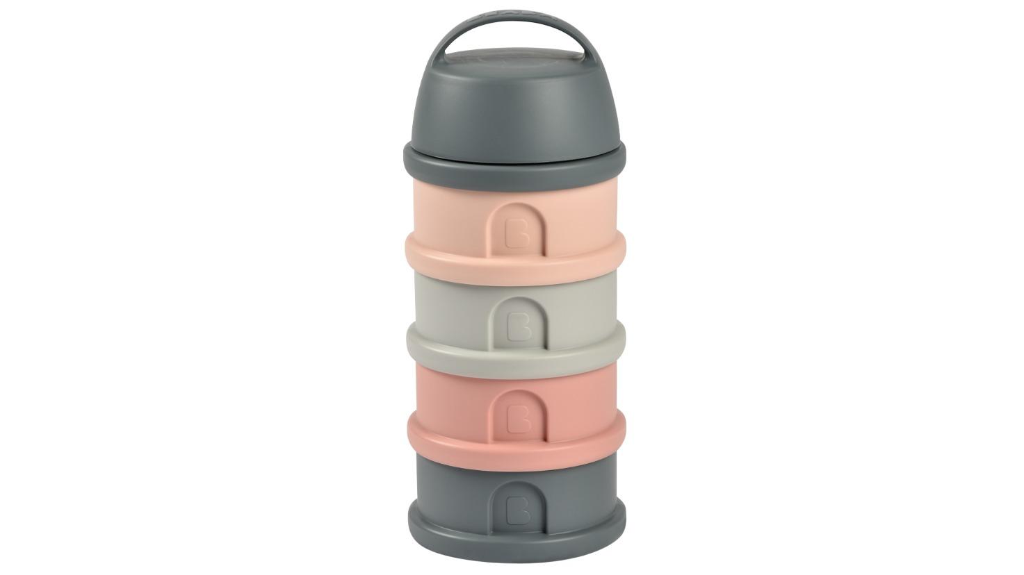 Beaba Formula and Snack Container - Grey/Pink