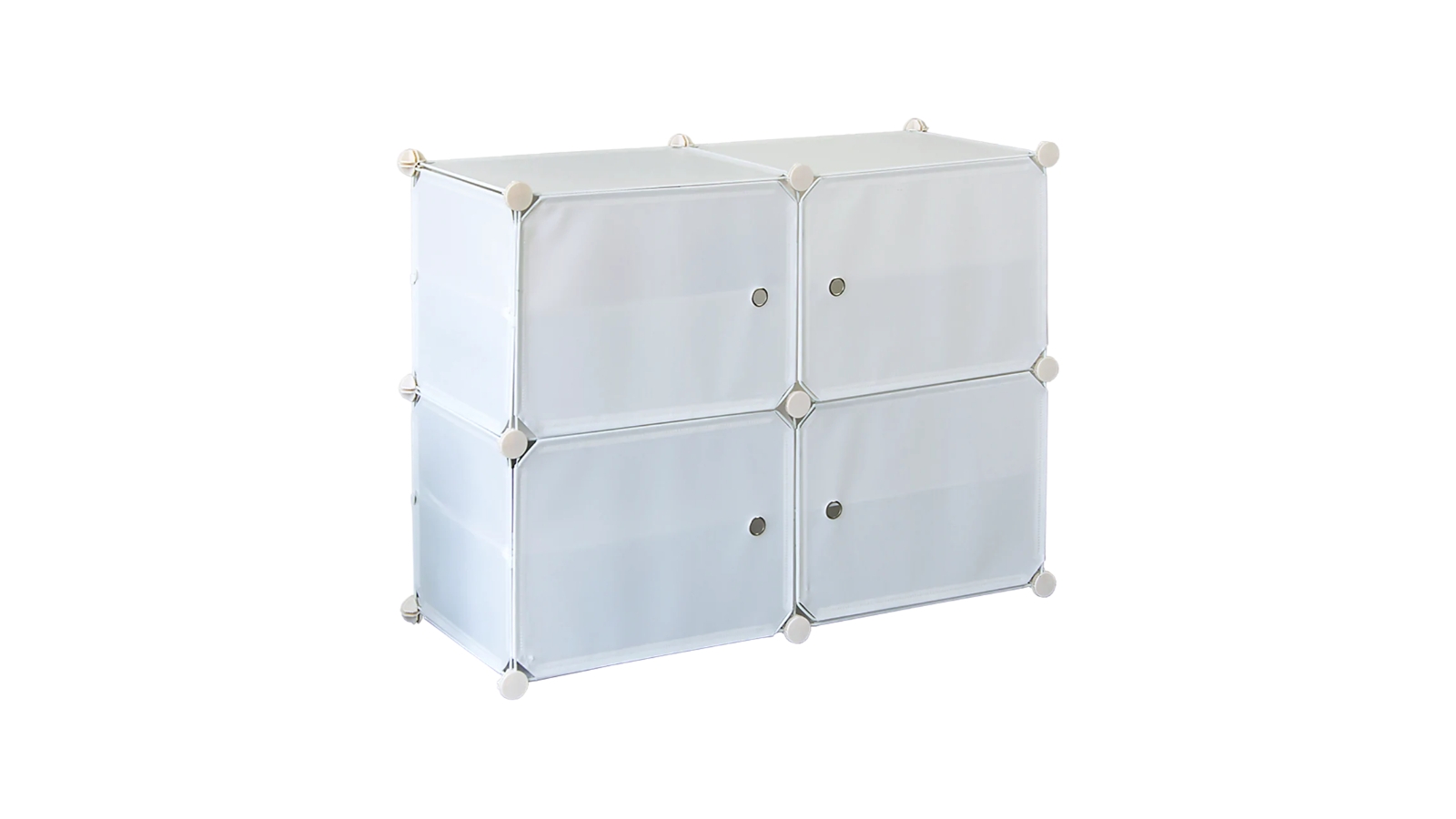 Serrano White Cube DIY Shoe Cabinet Rack - 85 x 32 x 65cm