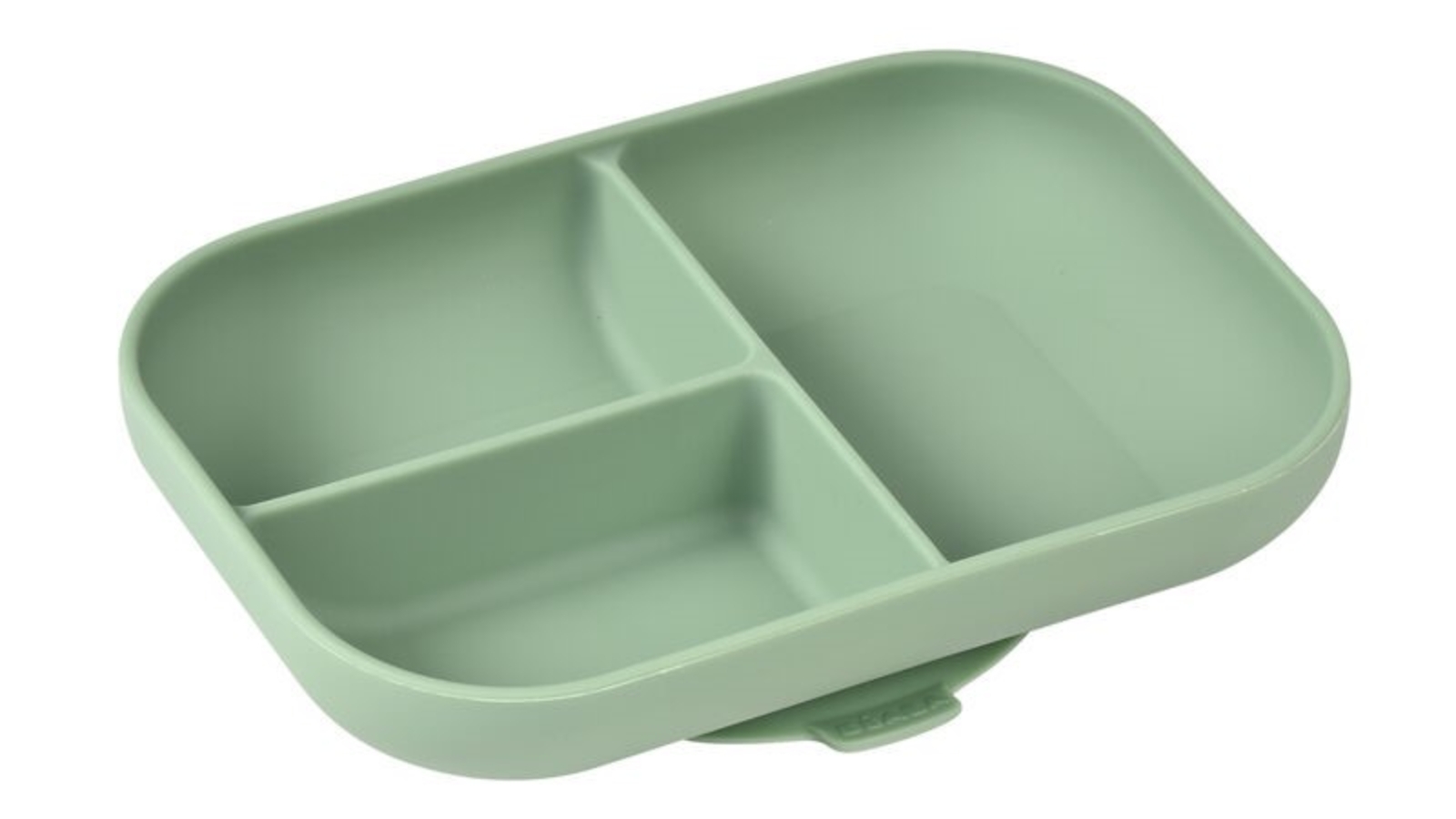 Beaba Silicone Suction Divided Plate - Sage Green