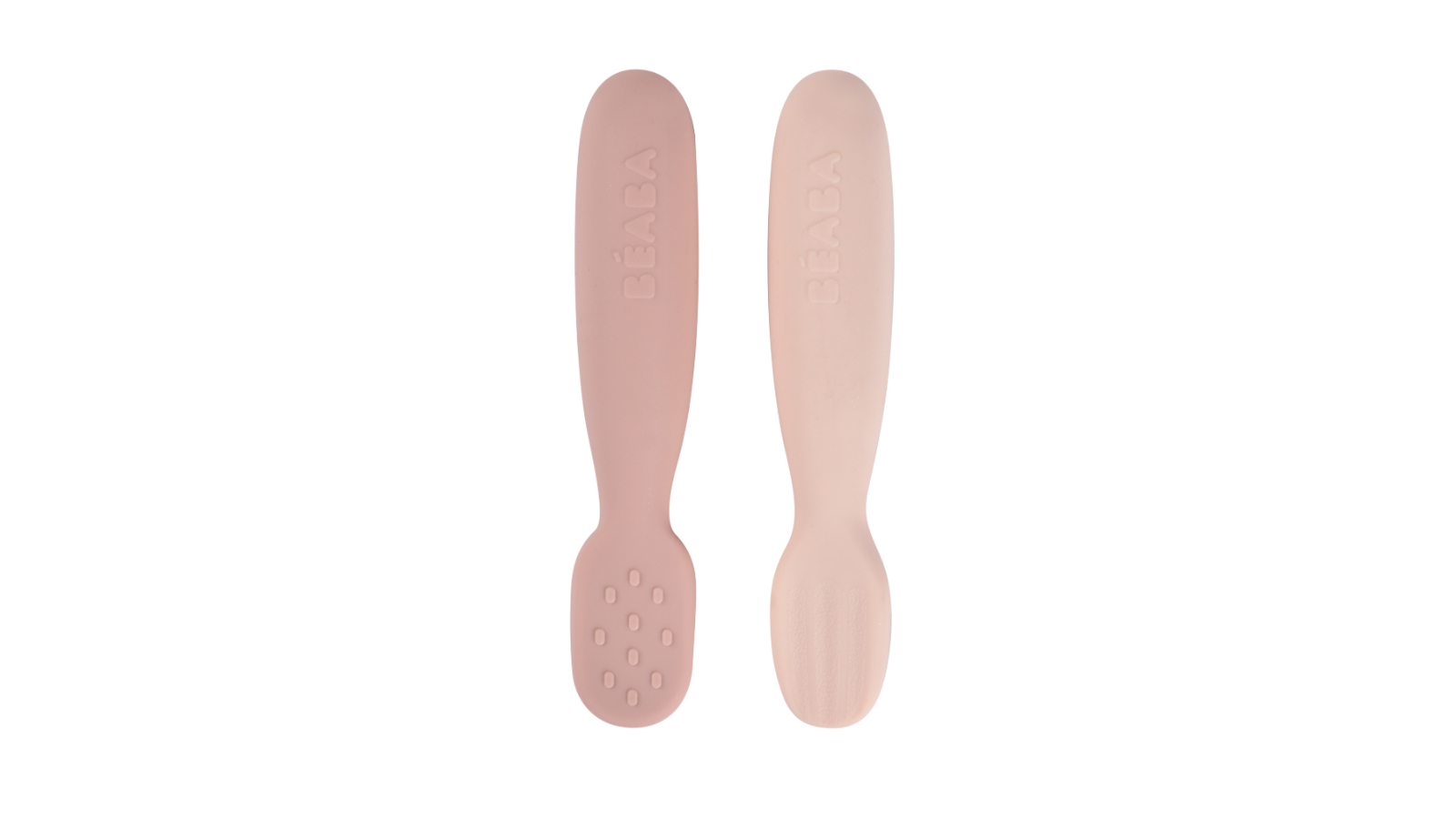 Beaba Pack of 2 Pre-Spoon Silicone - Cotton Candy/Sorbet