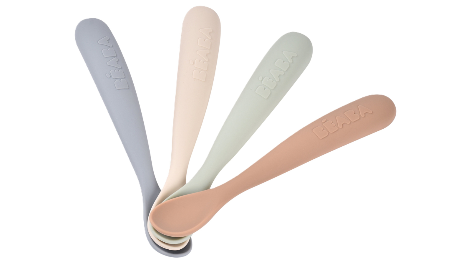 Beaba Pack of 4 Natural 1st Stage Silicone Spoon