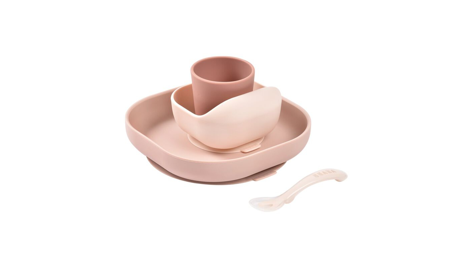 Beaba Silicone Suction Meal Set - Cotton Candy