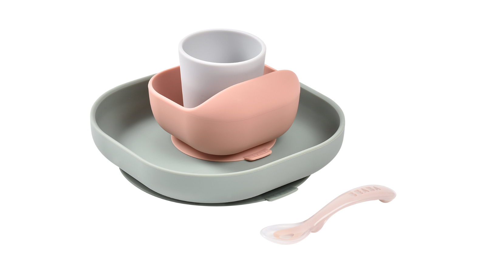 Beaba Eucalyptus Silicone Suction Meal Set