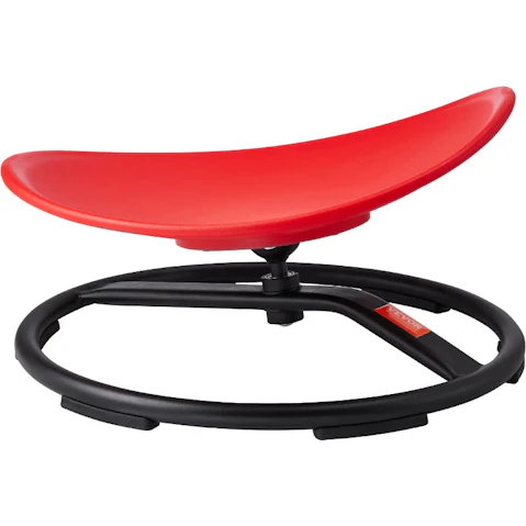 Pretty & Practical Kids Swivel Chair with Non-Slip Metal Base - Red