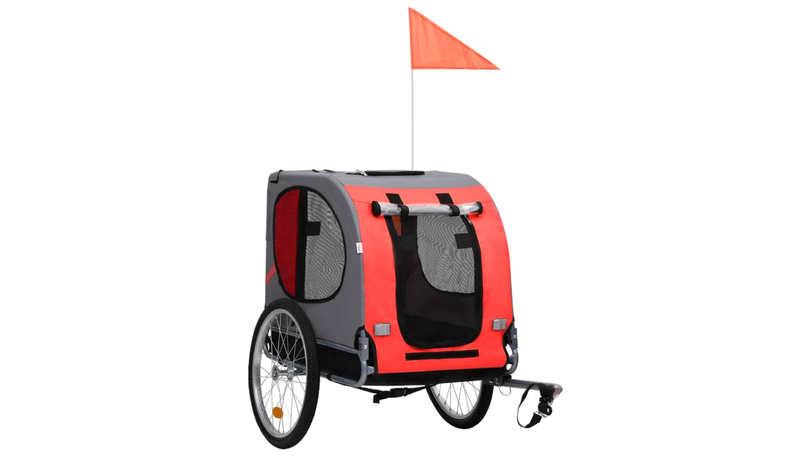 vidaXL Pet Bike Trailer Red and Black