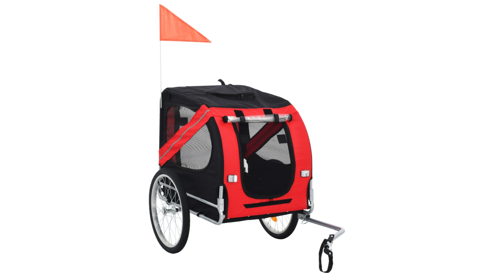 vidaXL Dog 137cm Bike Trailer - Red/Black