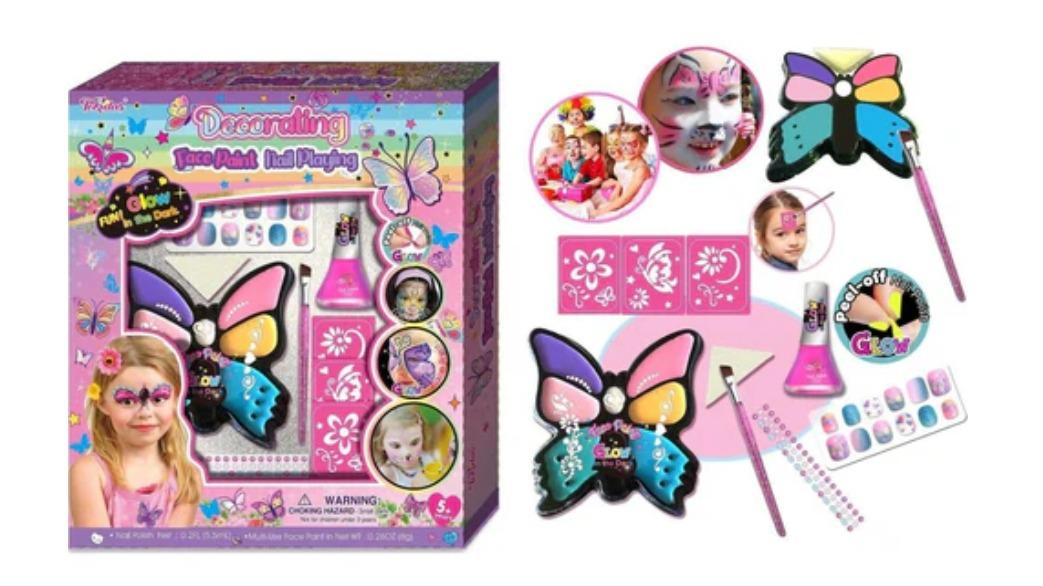 Cotton Candy Todikas Decorating Face Paint and Nail Set