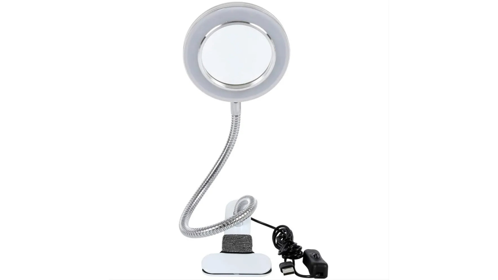 Vikus Lighting LED 8X Magnifying Lamp with Metal Clamp 360 Degree Flexible Gooseneck