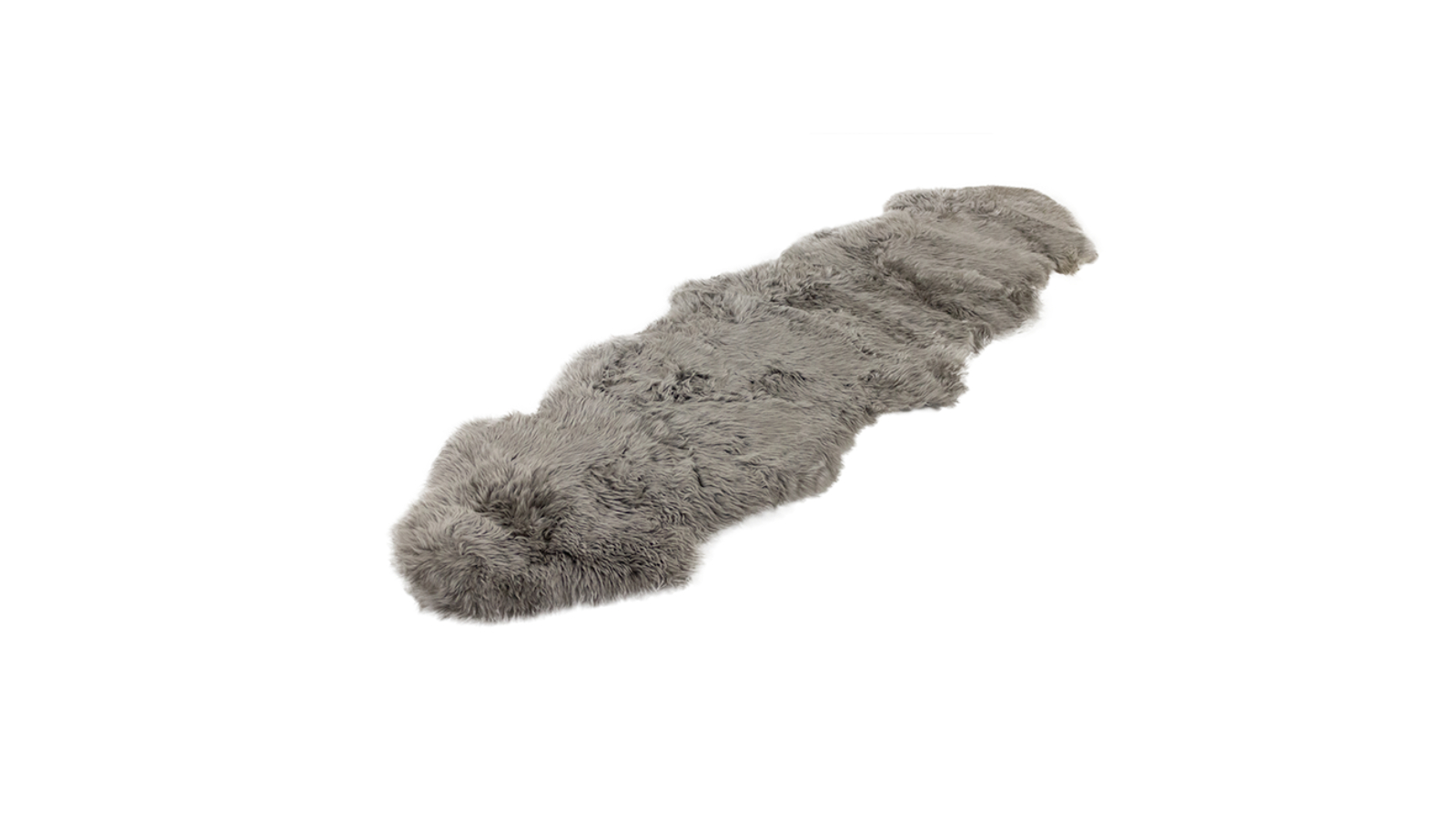 Naturally Sheepskins Double Long Wool Rug - Grey