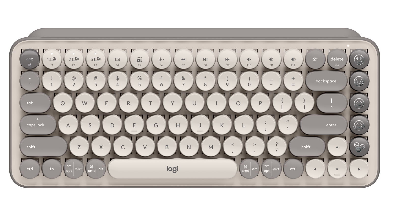 Logitech POP Keys Wireless Mechanical Emoji Keyboard - Sand