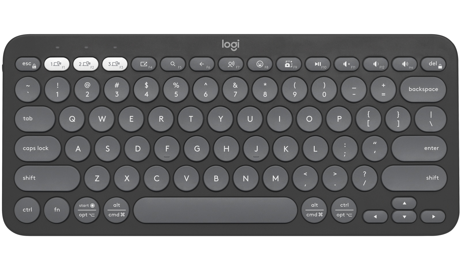 Logitech Pebble Keys 2 K380s Keyboard - Graphite
