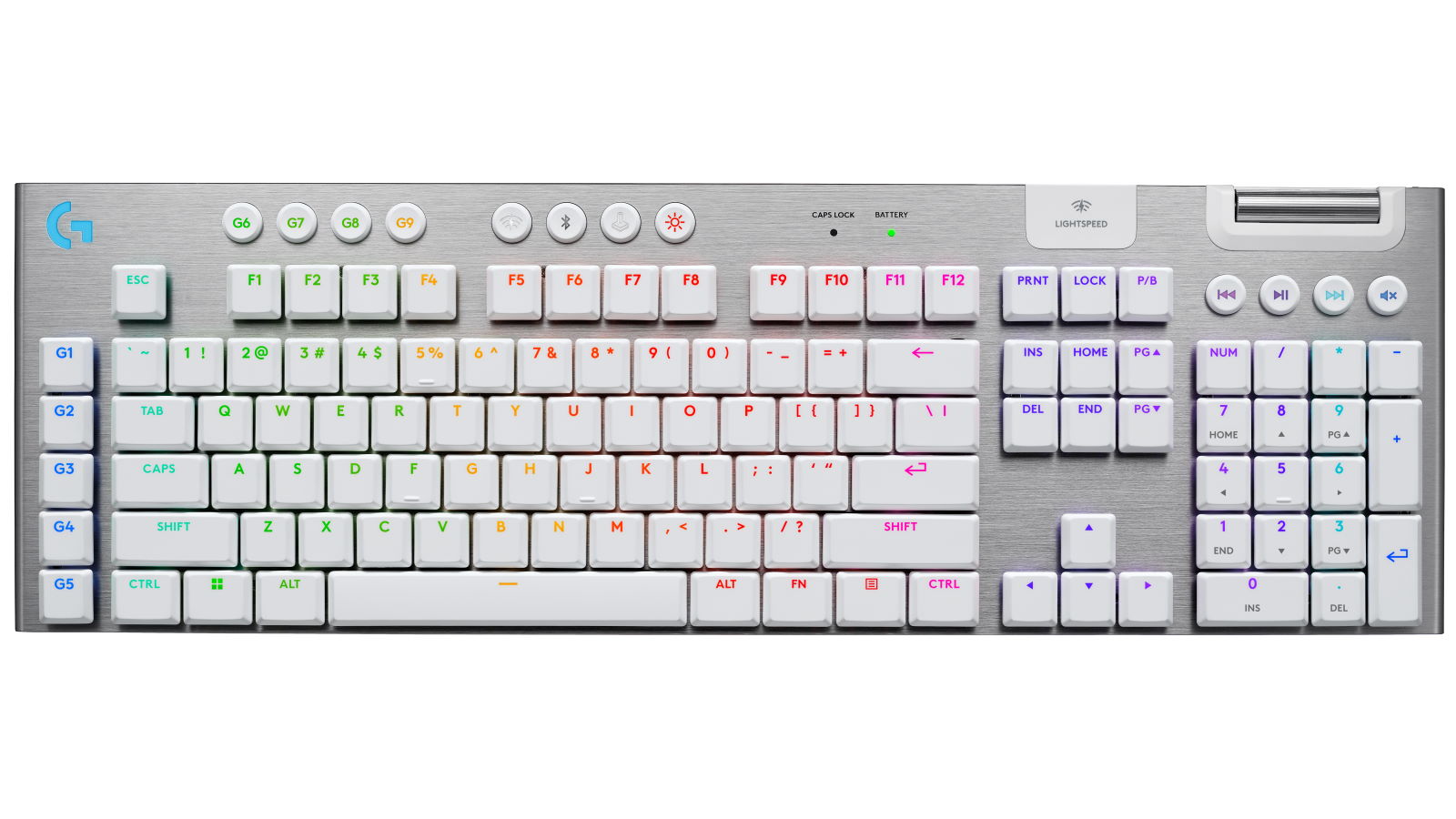 Logitech G915 X LIGHTSPEED Low-Profile Wireless Gaming Keyboard - White