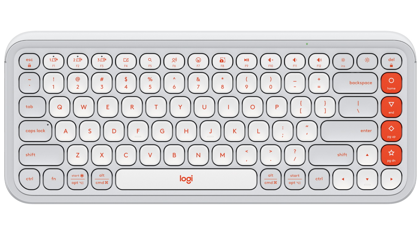 Logitech POP Icon Keys Wireless Keyboard - White