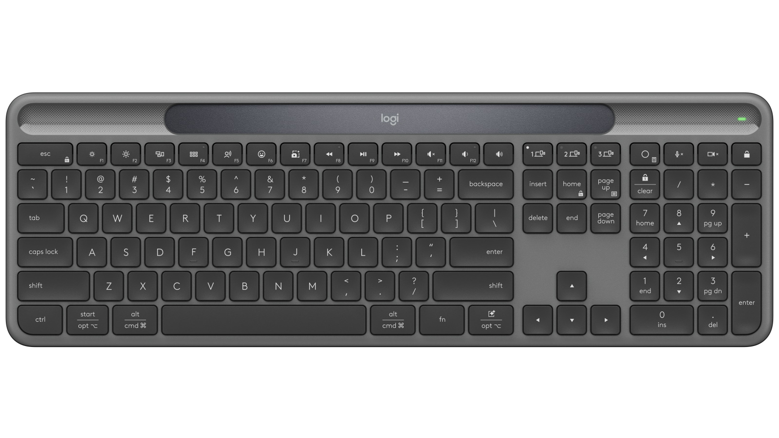 Logitech Signature Slim Solar+ Wireless Keyboard - Graphite