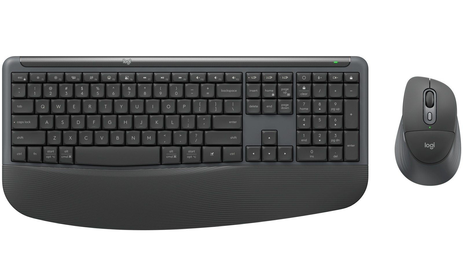 Logitech Signature Comfort Plus MK880 Keyboard Mouse Combo - Graphite