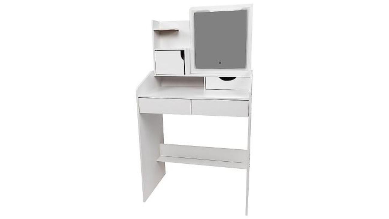 Randy and Travis Machinery Makeup Vanity Mirror Desk with LED Lighting