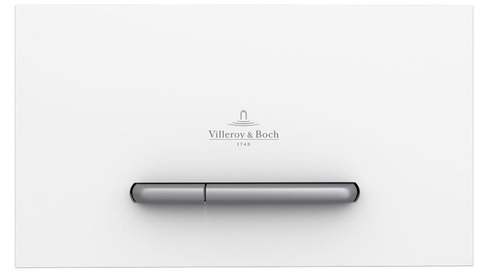 Villeroy & Boch ViConnect E300 Flush Plate - White with Satin Button