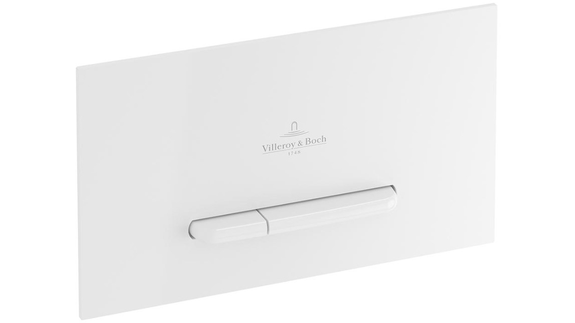 Villeroy & Boch ViConnect E300 Flush Plate - White with White Button