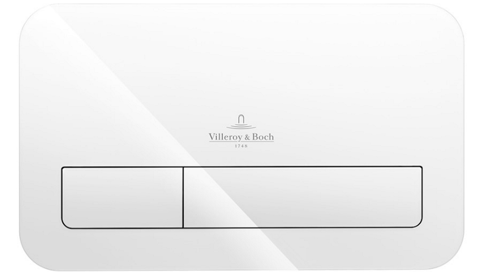Villeroy & Boch ViConnect M200 Flush Plate - Glossy White Glass