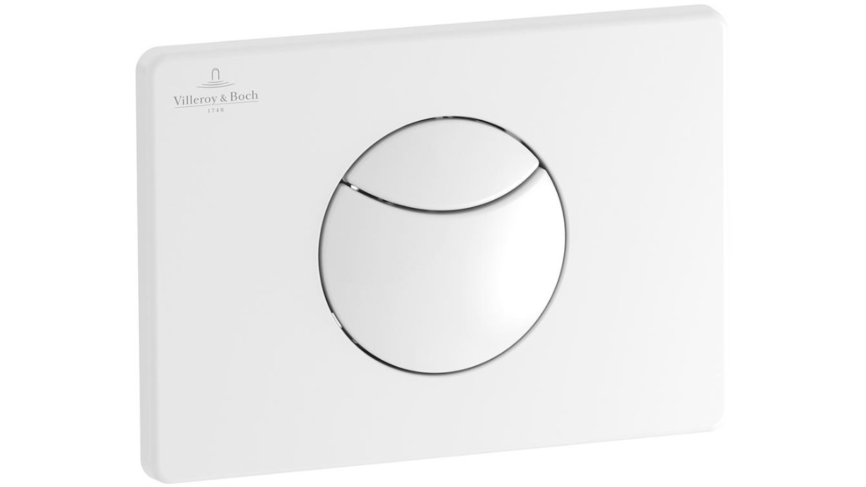 Villeroy & Boch ViConnect E100 Flush Plate - White with White Button