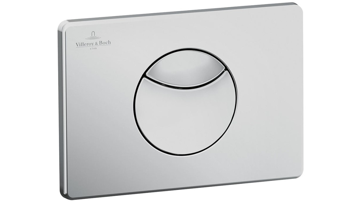 Villeroy & Boch ViConnect E100 Flush Plate - Satin with Satin Button